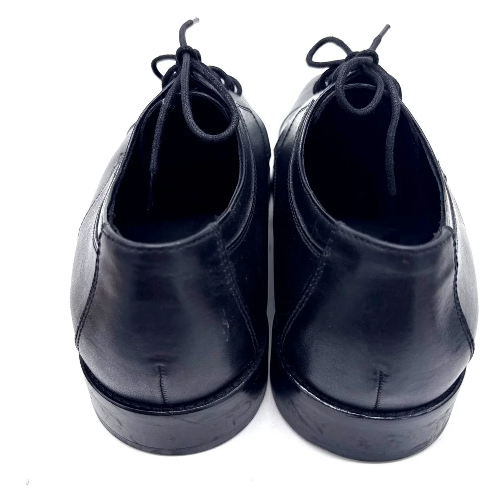 J. Murphy Cap Toe Oxfords Mens 9.5W Black Classic 59-11567 Classic Leather
